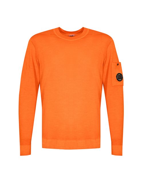 Maglione girocollo in lana merino Russet Orange